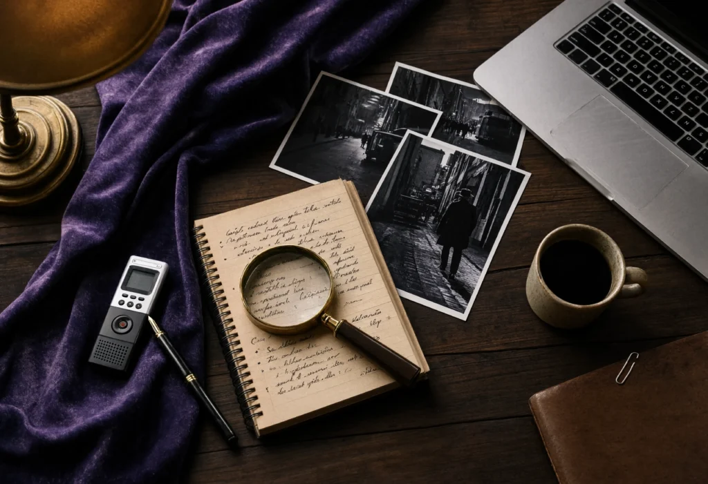Evidence and case file desk