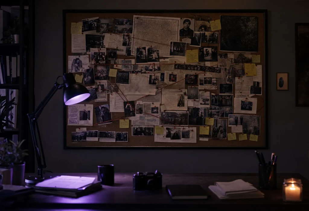 Evidence wall investigation