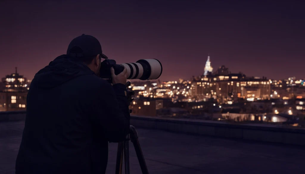 Night surveillance camera work