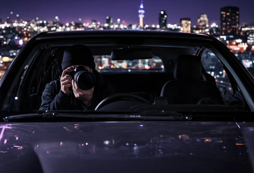 Surveillance Investigator at Night