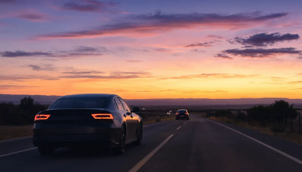 Vehicle tracking at dusk